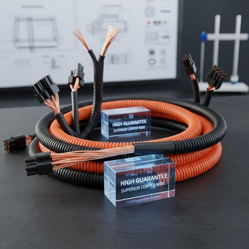 Le harnais de câblage de l'excavatrice à haute garantie utilisant du fil de cuivre supérieur et de l'isolation en PVC assurant la sécurité et la durabilité