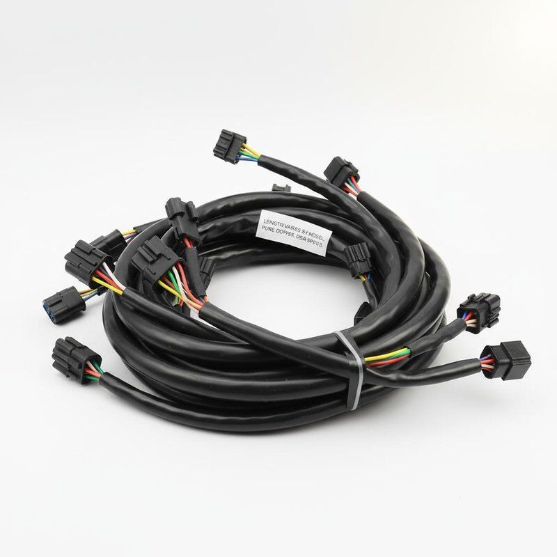 La longueur varie selon le modèle, faisceau de câblage d'excavatrice en cuivre pur, plug and play avec spécifications OEM, fournissant des connexions